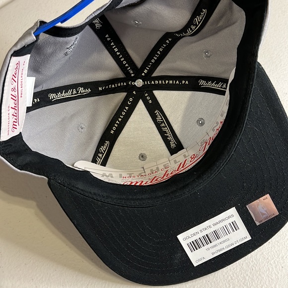 NWT Mitchell & Ness Golden State Warriors SnapBack Logo Hat - Picture 4 of 7